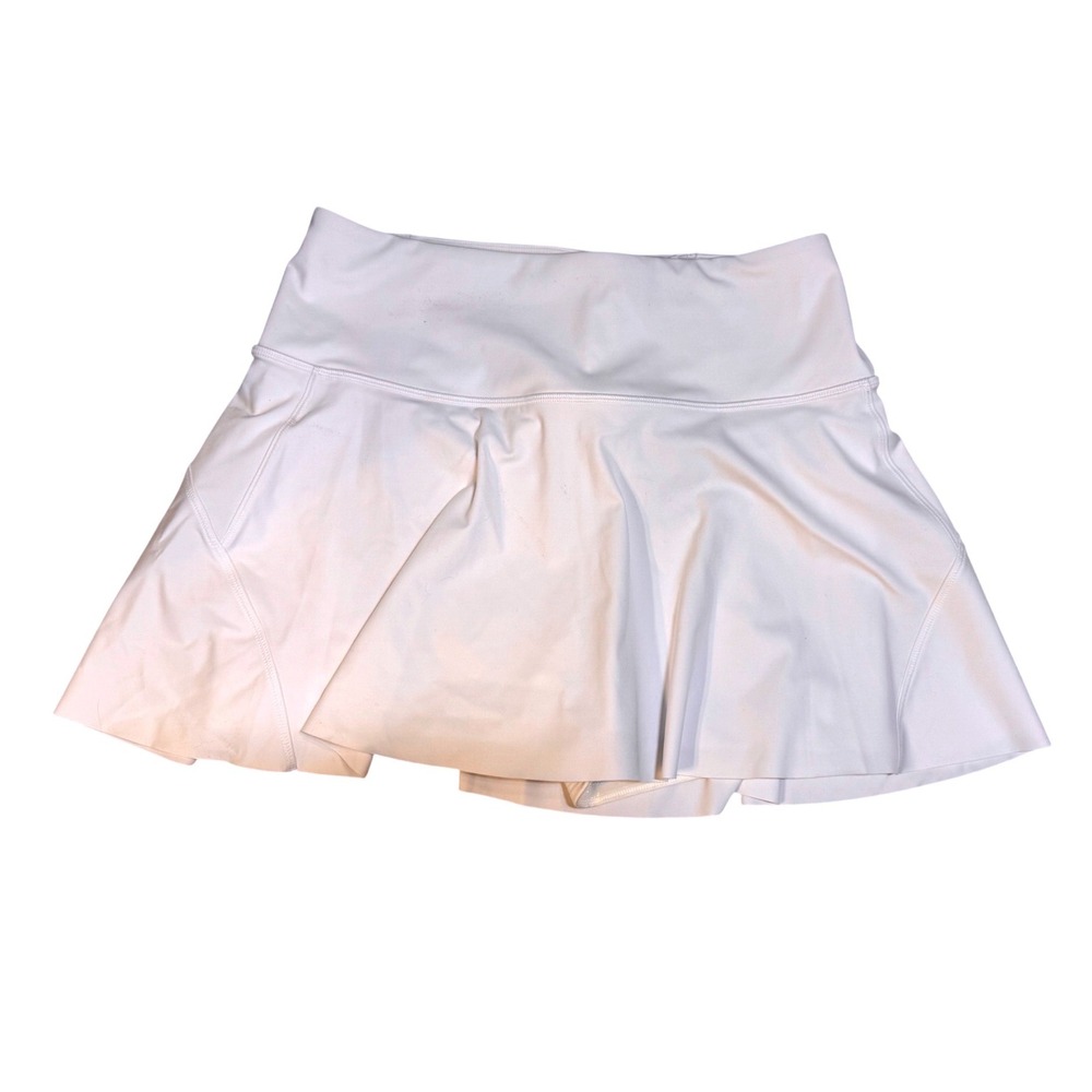 Athleta Ace Tennis Skort 13.5 White Built in Shorts Athleisure Size S Petite - Picture 2 of 6